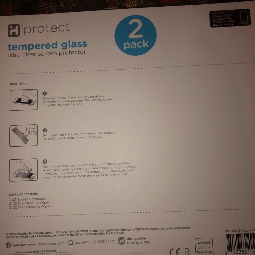 (2) Tempered glass clear screen protector